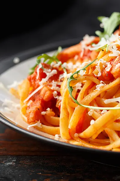 Spaghetti all amatriciana delicia de Italia a tu boca | Olivetto®